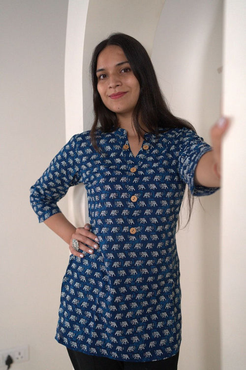 Abstract Print Short Kurti