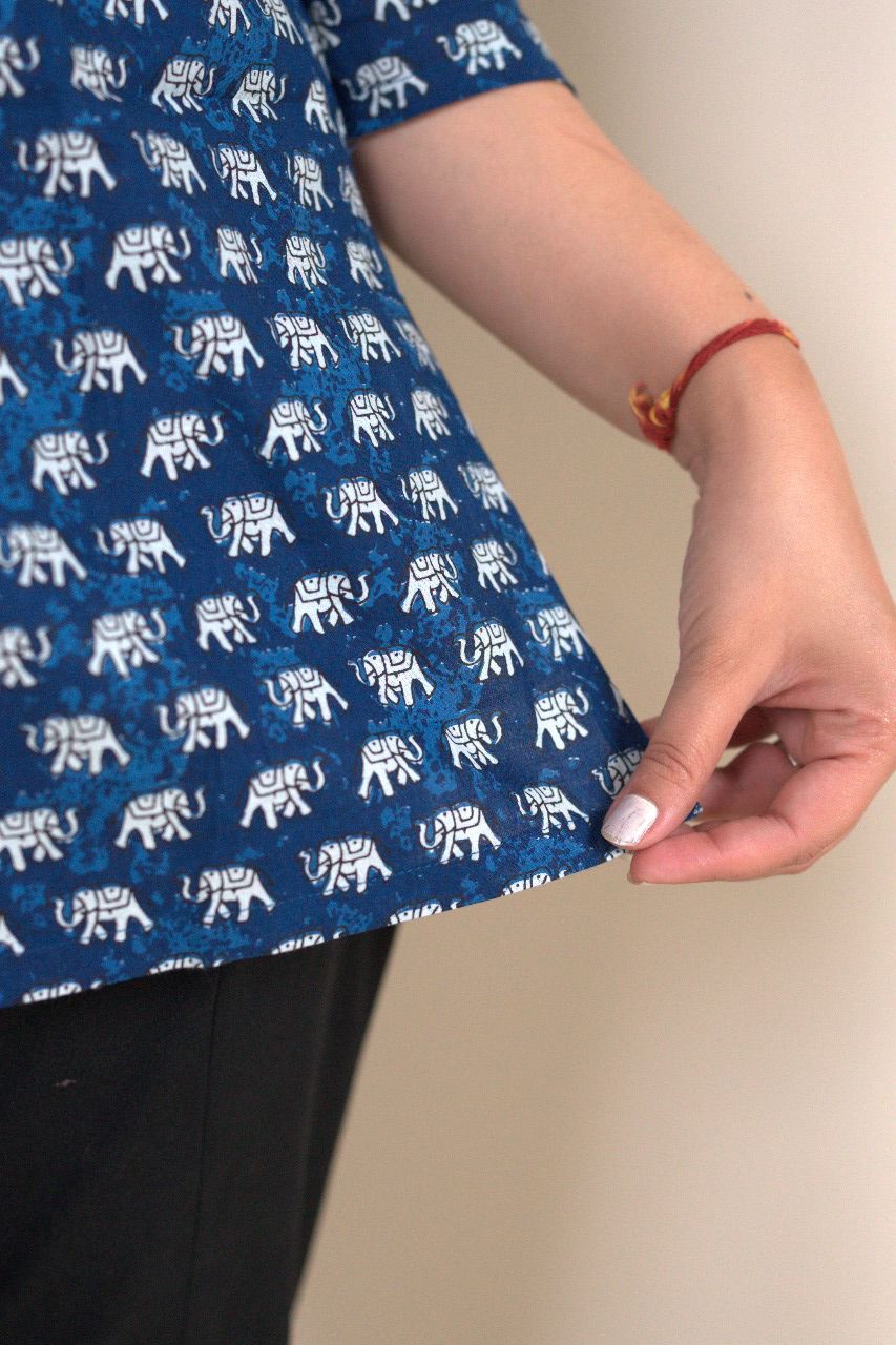 Abstract Print Short Kurti