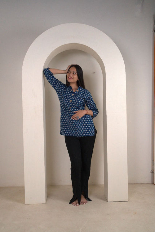 Abstract Print Short Kurti